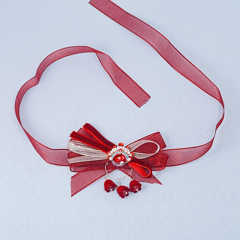 Red Flower Bridal Bracelet Wedding Prom Decoration