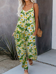 Floral Wide Leg Jumpsuit Backless Cami for Spring & Summer