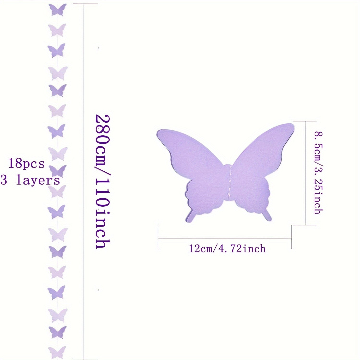 3pcs Large Yellow 3D Butterfly Pull Flower Party Decoration