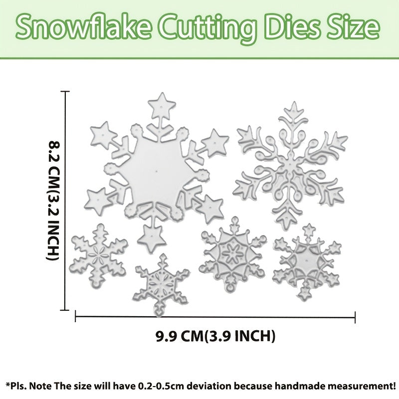 1pc Snowflake Metal Cutting Dies Happy Year Winter Holidays Decoration