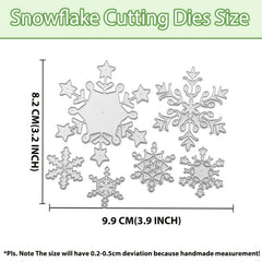 1pc Snowflake Metal Cutting Dies Happy Year Winter Holidays Decoration