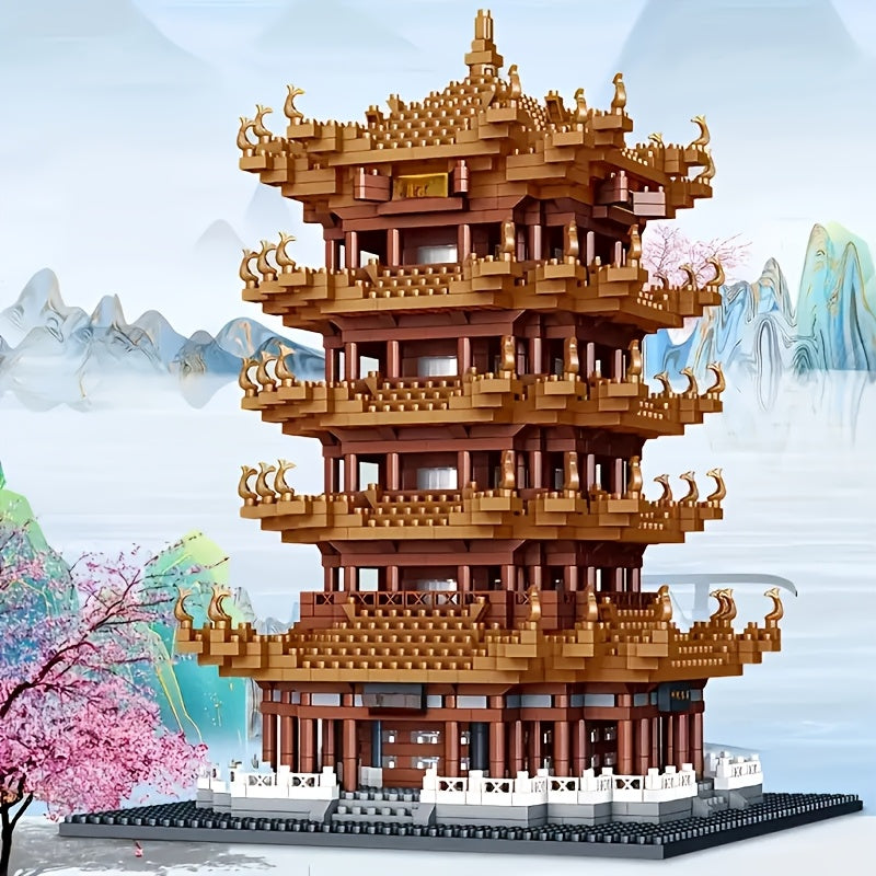 Yellow Crane Tower Building Blocks Set - Chinese Architecture Model Toy