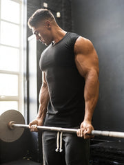 Men's Workout Tanktop Casual Loose Sleeveless Shirt For Gym