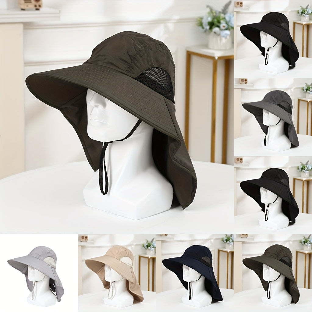 Adjustable Sun Hat UV Protection Wide Brim Safari Fishing