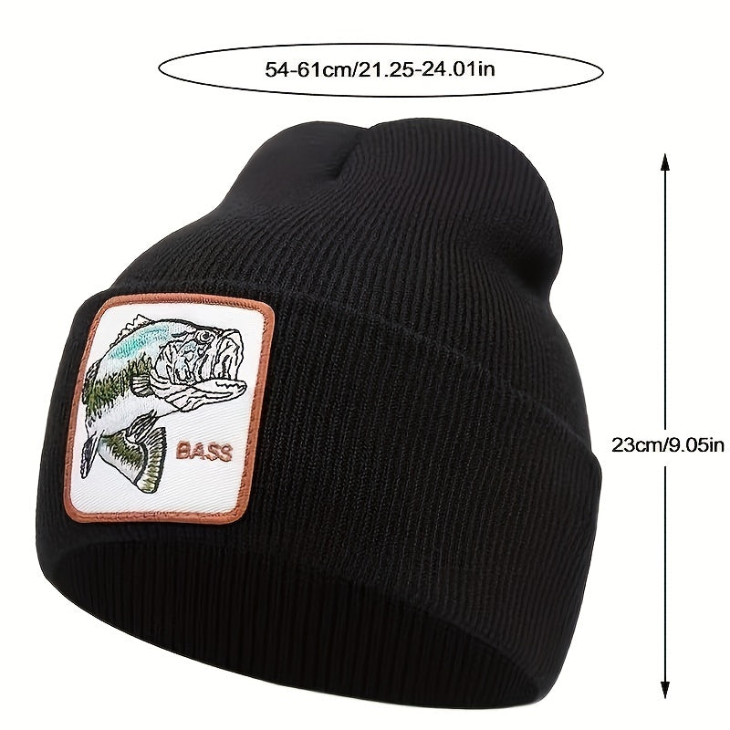 Letter Pattern Cotton Casual Beanie Knitted Winter Hat Men Women