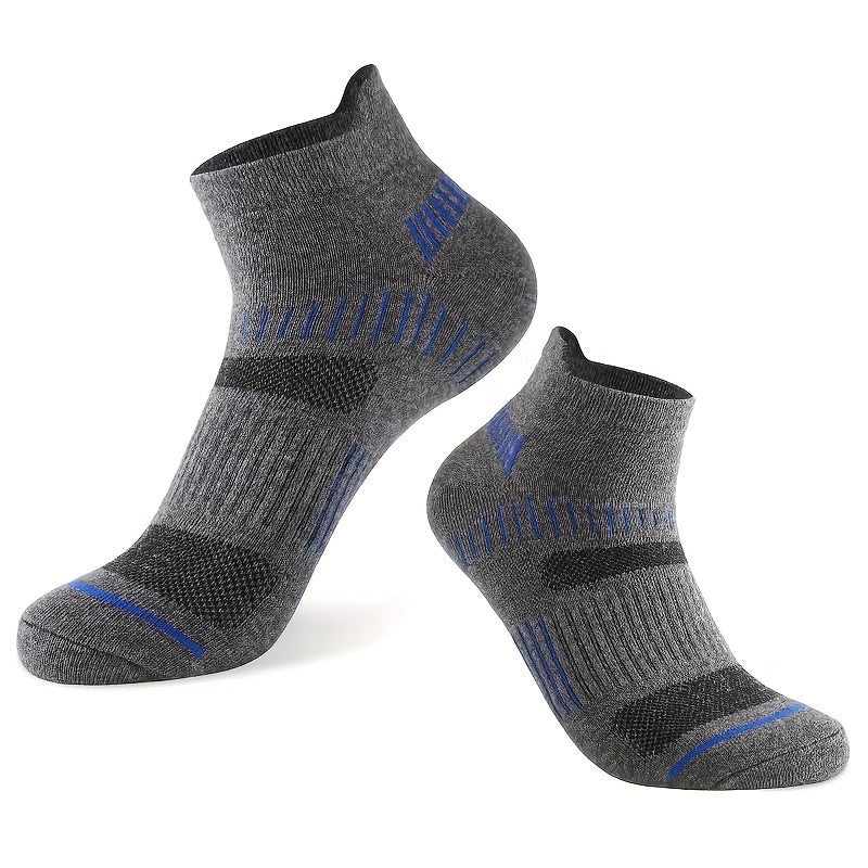 Breathable Striped Cotton Ankle Socks for Men and Women