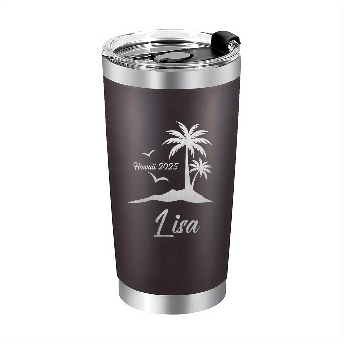 Personalized 20oz Stainless Steel Coffee Mug w/ Lid - Ideal Gift for Men & Women