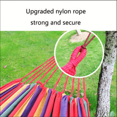 Portable Canvas Hammock for Camping & Dormitory Use, Anti Rollover