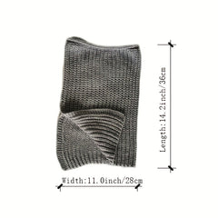 Vintage Knitted Scarf Elastic Neck Gaiter Casual Warm Infinity Scarf