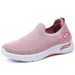 Women's Breathable Knit Slip On Sneakers Lightweight Outdoor Shoes