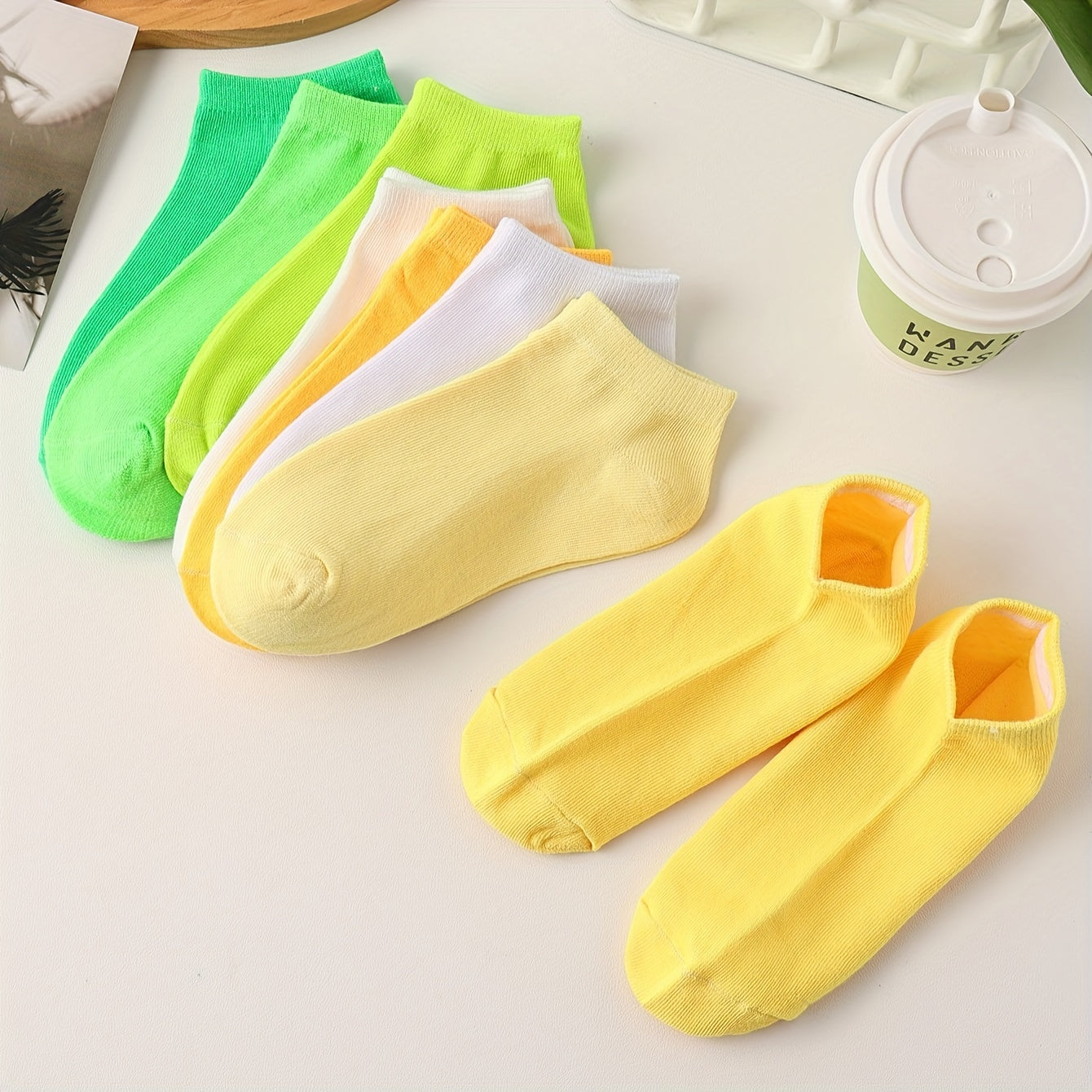 8 Pairs Crew Ankle Socks Breathable All Match Women's Stockings