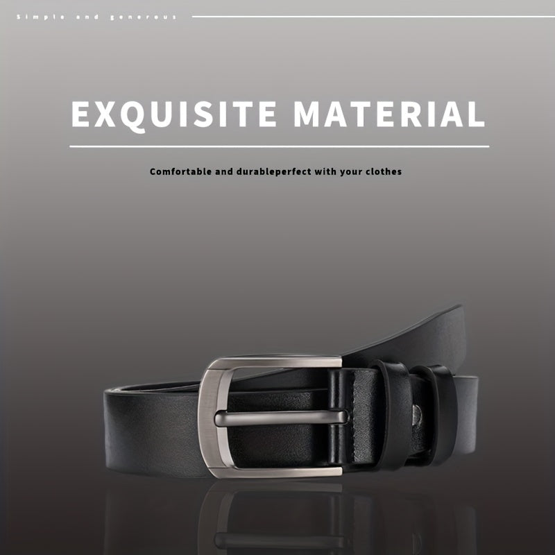 Men's PU Leather Business Belt for Dress Pants