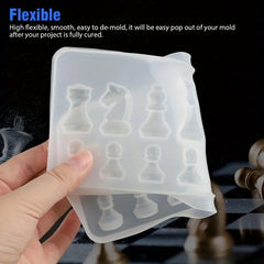 Chess Pieces Resin Mold Epoxy 3D Silicone DIY Crafting Tools