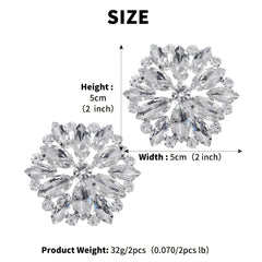Rhinestone Shoe Buckles Removable Flowers DIY Shoe Clips Wedding Party