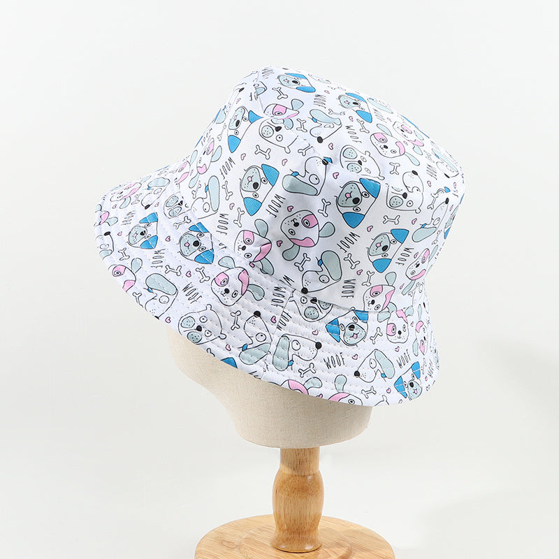 Dog Print Bucket Hat Lightweight Summer Sun Visor Cap