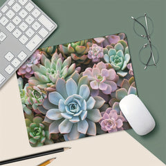 Succulents Mouse Pad Anti Slip Rubber Base Wireless Mouse Pads