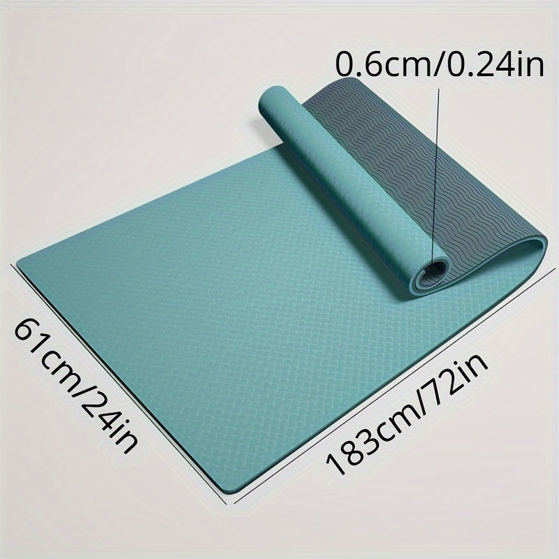 Waterproof TPE Yoga Mat Non Slip Fitness Mat Ideal for Yoga Pilates