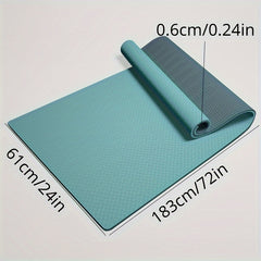 Waterproof TPE Yoga Mat Non Slip Fitness Mat Ideal for Yoga Pilates