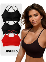 Criss Cross Back Wireless Bra Comfortable & Breathable