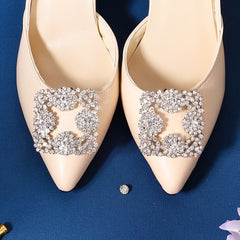 Rhinestone Shoe Clips Wedding Party Charms Shoe Buckle 1pair