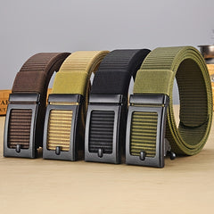 Men's Toothless Auto Belt Canvas Outdoor Mountaineering Breathable Belt