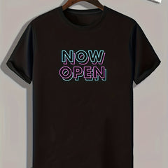 Graphic Print Men's Tee for Summer