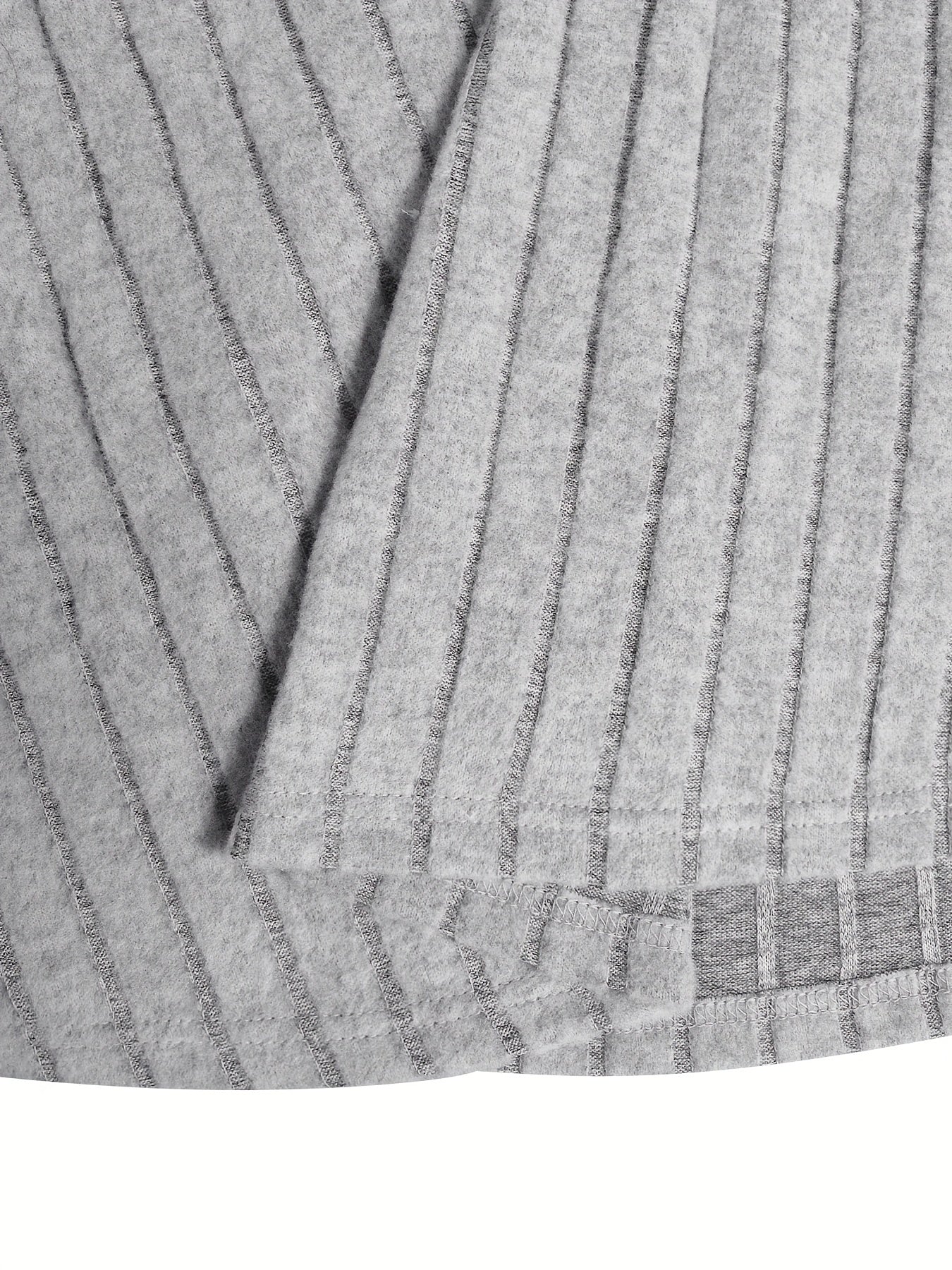 Solid Ribbed Long Sleeve Sweater Dress