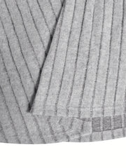 Solid Ribbed Long Sleeve Sweater Dress