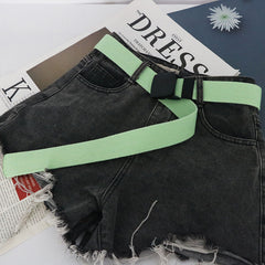 Metal Canvas Belt Width Hypoallergenic Trouser Belt For Women