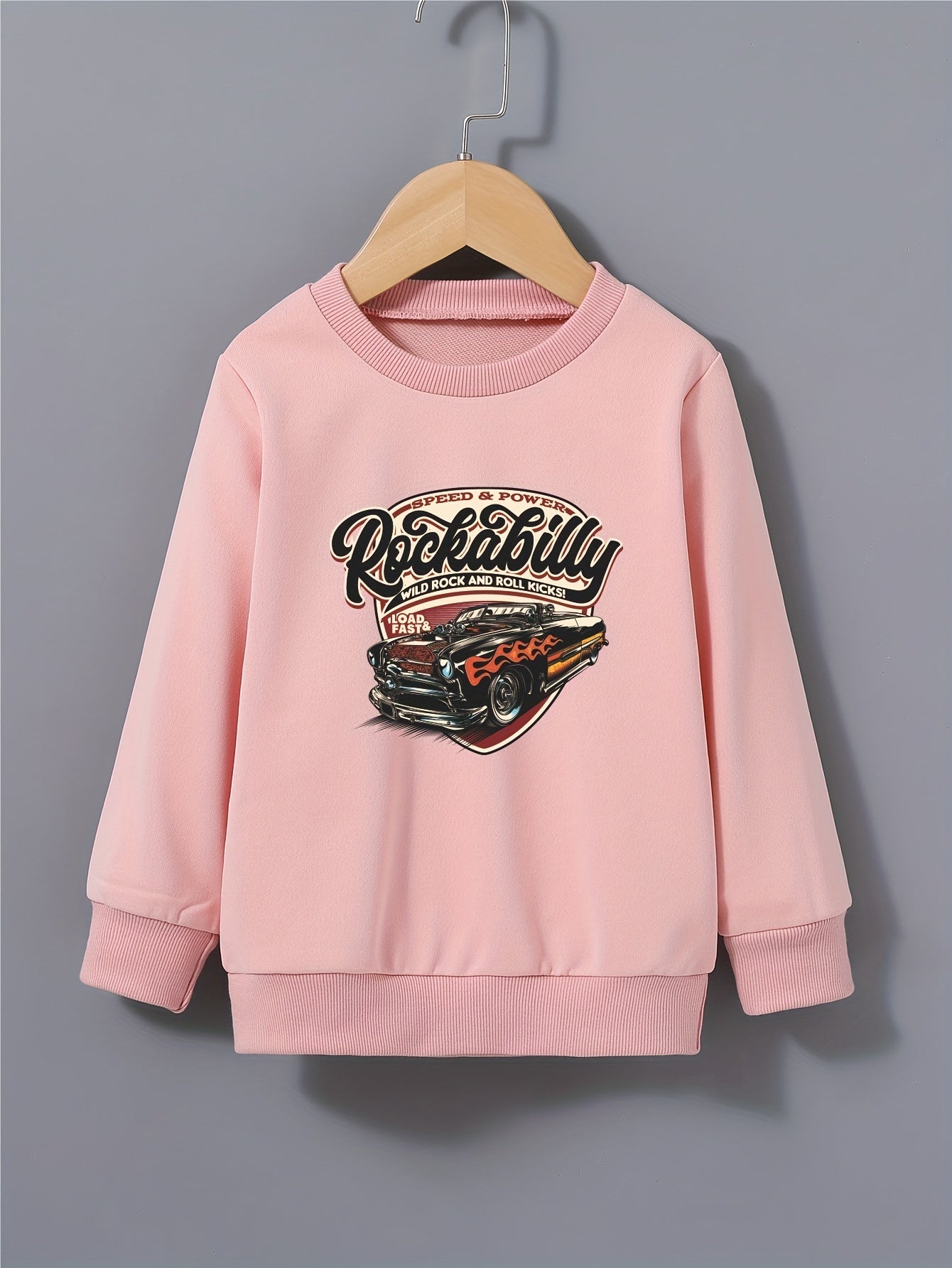 Sports Car Pattern Toddler Kid's Sweatshirt ROCKABILLY Print