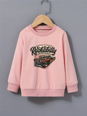 Sports Car Pattern Toddler Kid's Sweatshirt ROCKABILLY Print