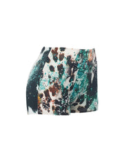 Leopard Cross Print Skinny Shorts for Women