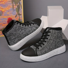 Men's High Top Canvas Sneakers Comfy Sports Shoes