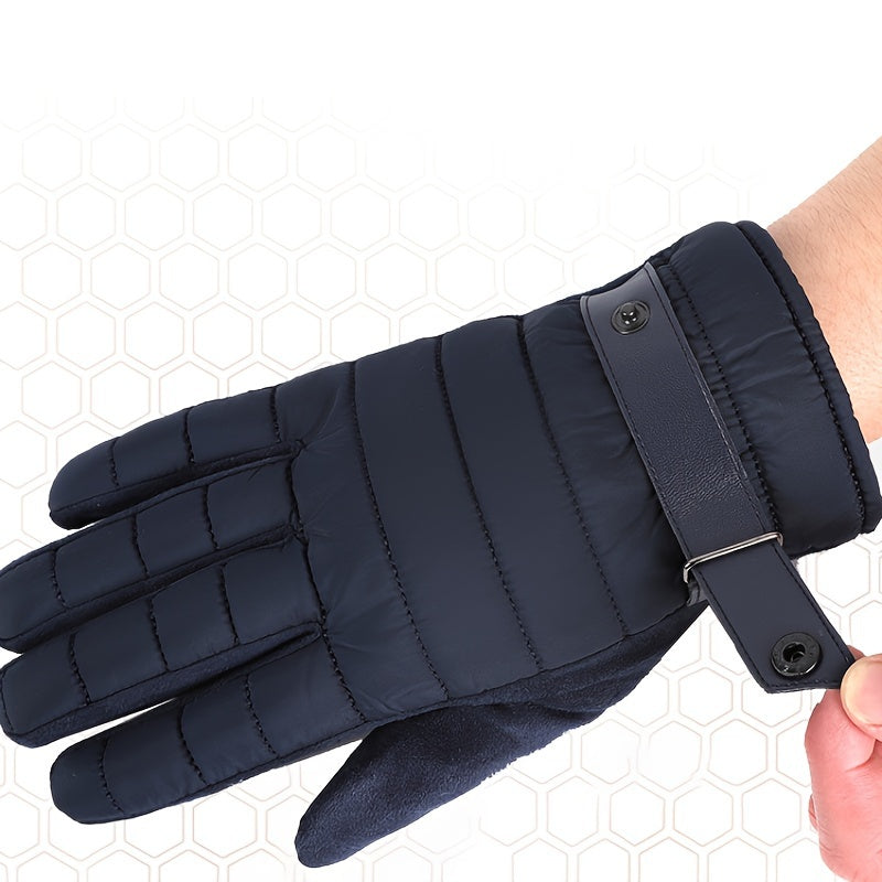 Men's Winter Cycling Gloves Full Finger Touch Screen Windproof