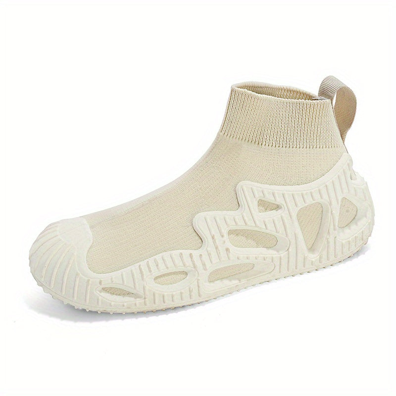 Men's Knitted Slip On Casual Shoes Lightweight Shock Absorbing Sock Shoes