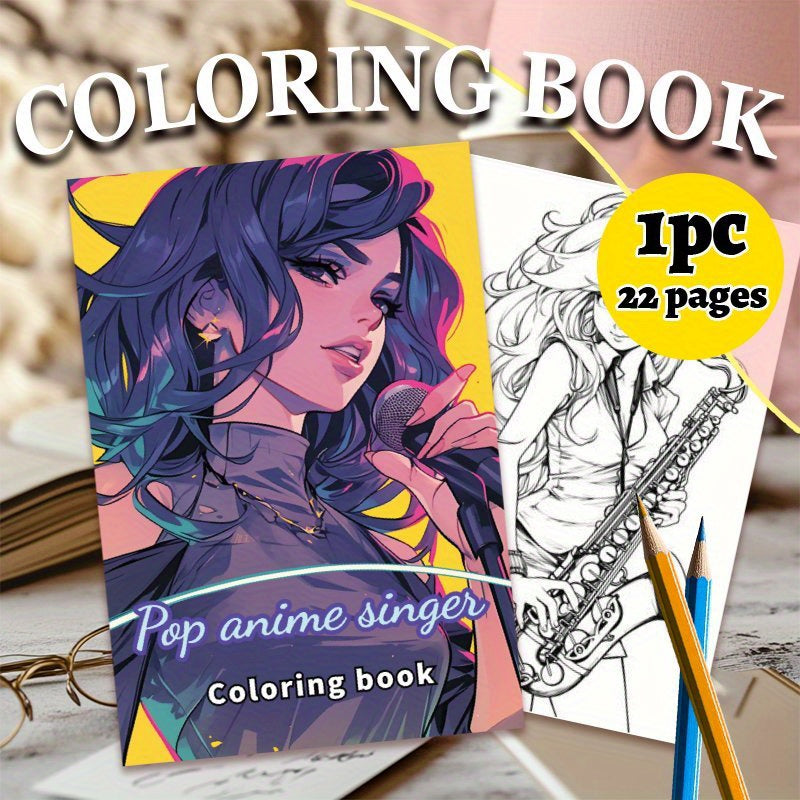 Anime Star Adult Coloring Book - Ideal Gift for Birthdays & Holidays