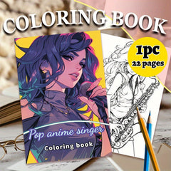 Anime Star Adult Coloring Book - Ideal Gift for Birthdays & Holidays