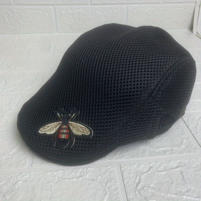 Little Bee Breathable Mesh Forward Hat Solid Beret