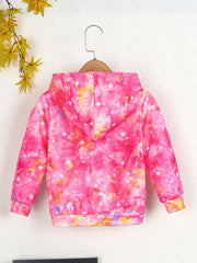 Tie Dye Rainbow Hoodie for Girls Casual Sweatshirt Tops
