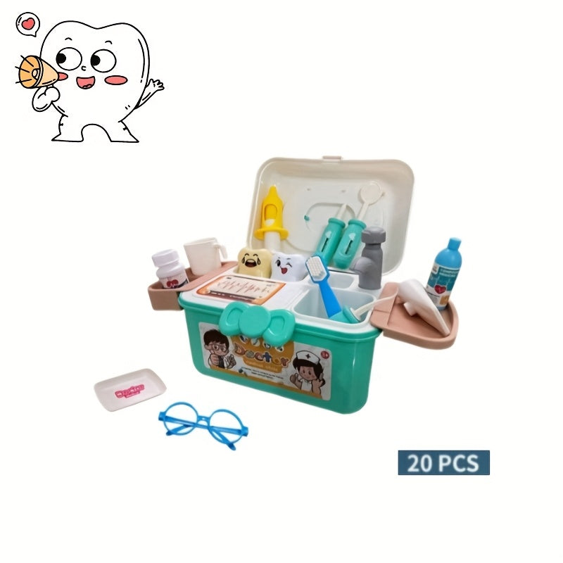 Doctor Role Play Toy Set 20pcs Pretend Play Toys with Box for Boys and Girls