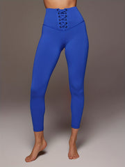 Sports Leggings Crisscross Wide Waistband Tummy Control Yoga Pants
