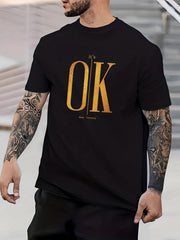 Men's Graphic Crew Neck T-shirt for Summer Casual Comfort
