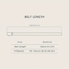 Men's Two Layer Cowhide Belt with Automatic Buckle