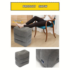 Adjustable Inflatable Travel Foot Rest with Storage Bag