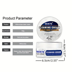100g Shoe Cleaning Cream Whitening Yellowing Remover with Brush