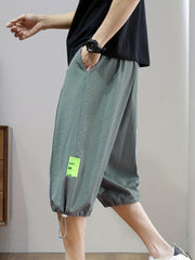 Men's Breathable Drawstring Waist Shorts Long Length Casual Summer