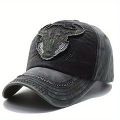 Bull Head Embroidery Baseball Cap Retro Sun Hat
