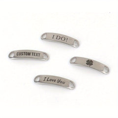 Custom Engraved Shoe Lace Buckles - Anniversary Gift for Couples - Metal Sho
