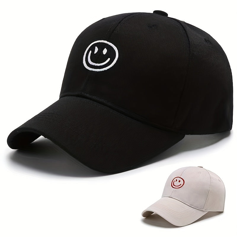 Men's Happy Face Baseball Cap Embroidered Peaked Cap