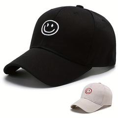 Men's Happy Face Baseball Cap Embroidered Peaked Cap